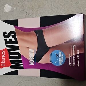 Nwt Hanes Moves No Show Underwear in Black